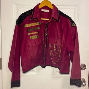 Vintage Bling Crop Jacket, Wool